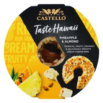 Сир-крем з ананасом та мигдалем 65% 125г ТМ Castello 