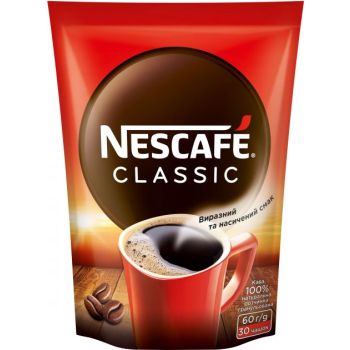 Кава Classic розчинна 60г ТМ NESCAFE
