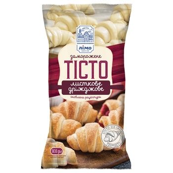 Тісто листове дріжджове 900г ТМ Лімо