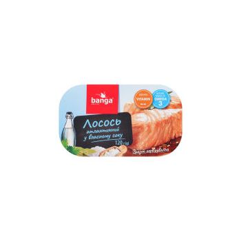 Лосось атлантичний у власному соку 120г ТМ banga