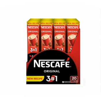 Напій кавовий 3-в-1 Original розчинний у стіках 20шт ТМ NESCAFE 