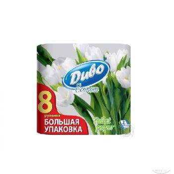 Папір туалетний целюлозний білий 2-ш*4 Диво