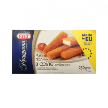 Порції Рибні палички з філе 250г ТМ Vici