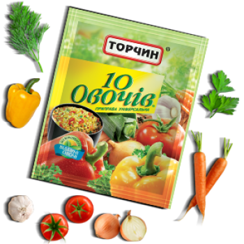 Приправа 10 овочів 60г ТМ Торчин
