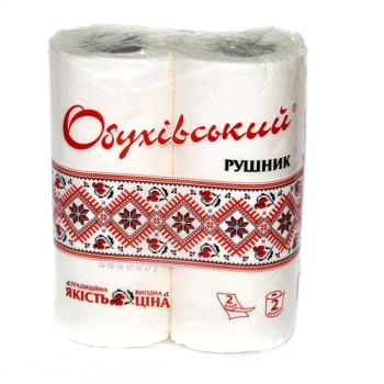 Рушник паперовий 2шт ТМ Обухівський