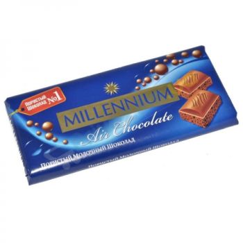 Шоколад пористий молочний 85г  Millennium