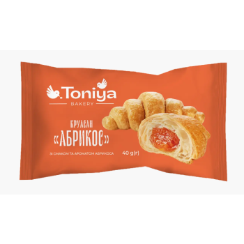 Круасан Абрикос в інд.упаковці (33шт*40г) 1,32кг TM Toniya		
