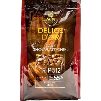 Шоколад чорний Delice D'or chips 2.5кг ТМ MIR