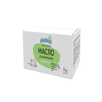 Масло солодковершкове 72,5% 5кг ТМ Молокія
