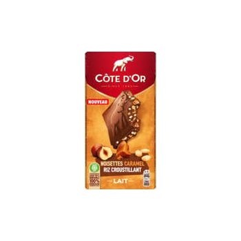 Шоколад NOISETTES CARAMEL LAIT170г ТМ Côte d'Or